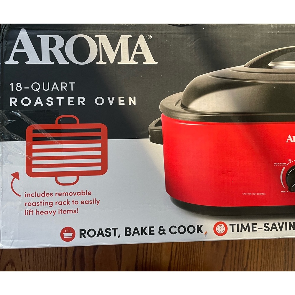 BRAND NEW AROMA 18 Quart ROASTER OVEN red